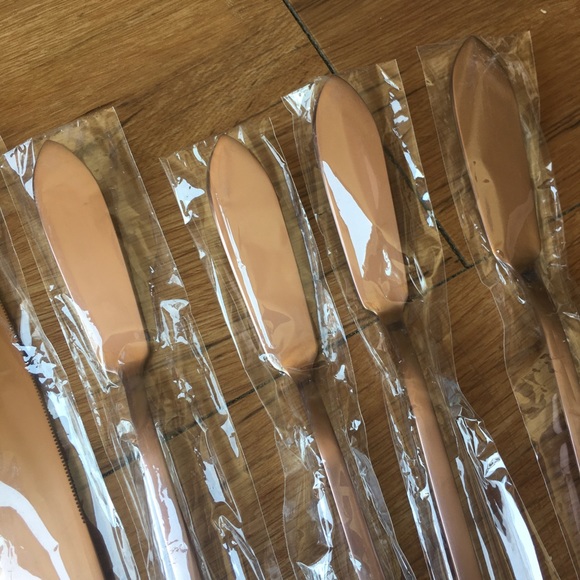 NIB West Elm Rose Gold Cheese Spreader Set - Picture 4 of 10